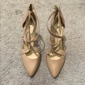 Nine West Nude Strappy Heels